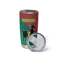 Personalized Portugal 7 Goat Tumbler Cup Greatest Of All Time Red Green Vintage