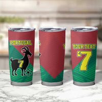 Personalized Portugal 7 Goat Tumbler Cup Greatest Of All Time Red Green Vintage
