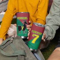 Personalized Portugal 7 Goat Tumbler Cup Greatest Of All Time Red Green Vintage