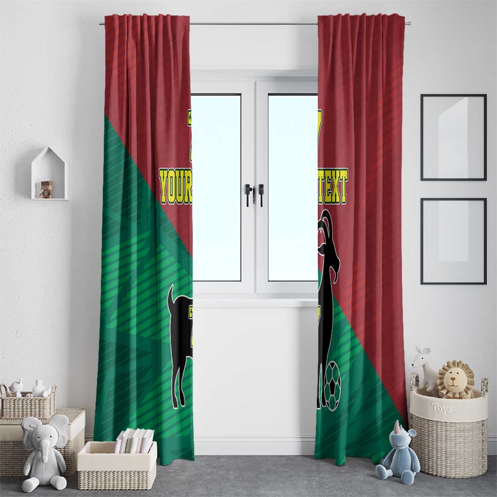 Personalized Portugal 7 Goat Window Curtain Greatest Of All Time Red Green Vintage