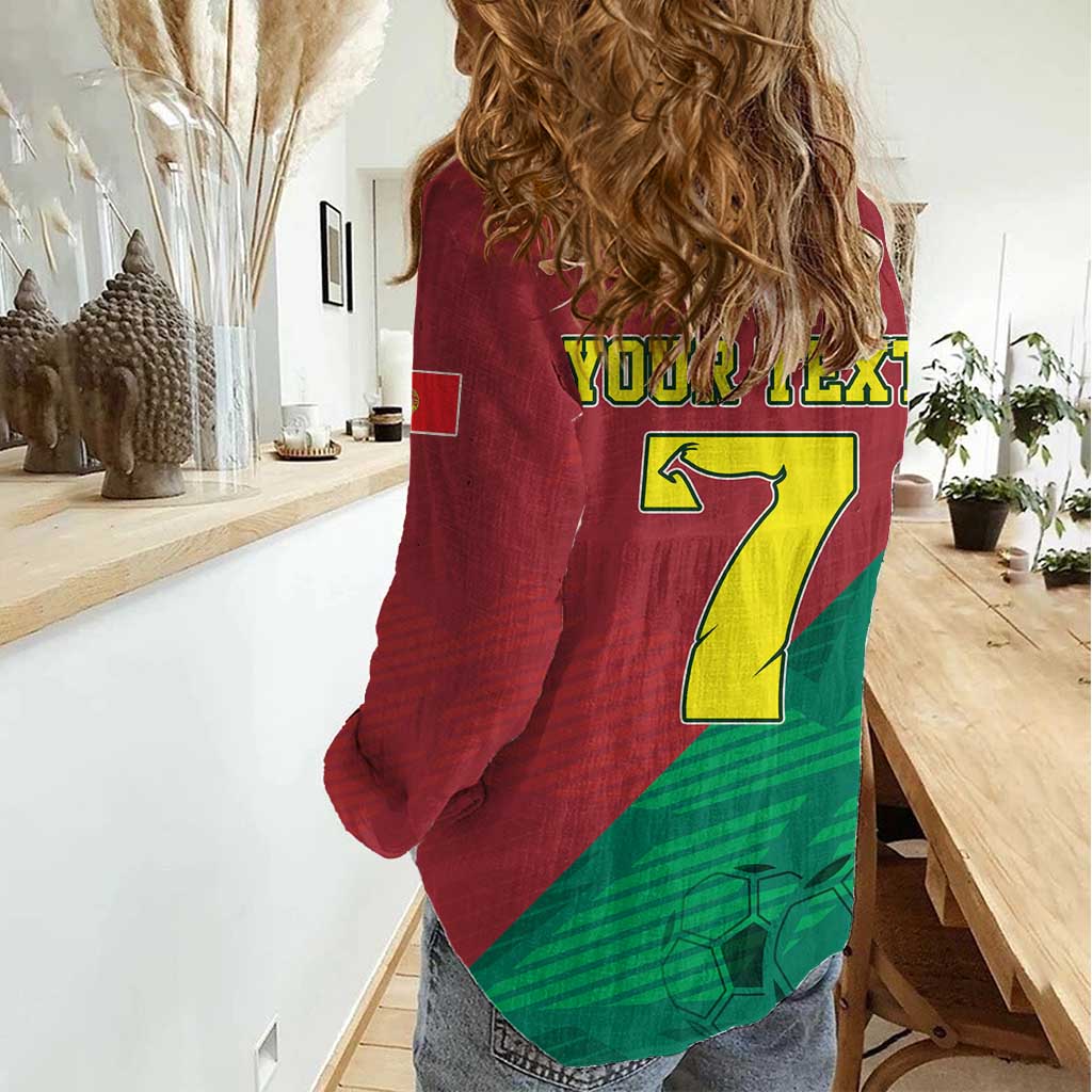 Personalized Portugal 7 Goat Women Casual Shirt Greatest Of All Time Red Green Vintage