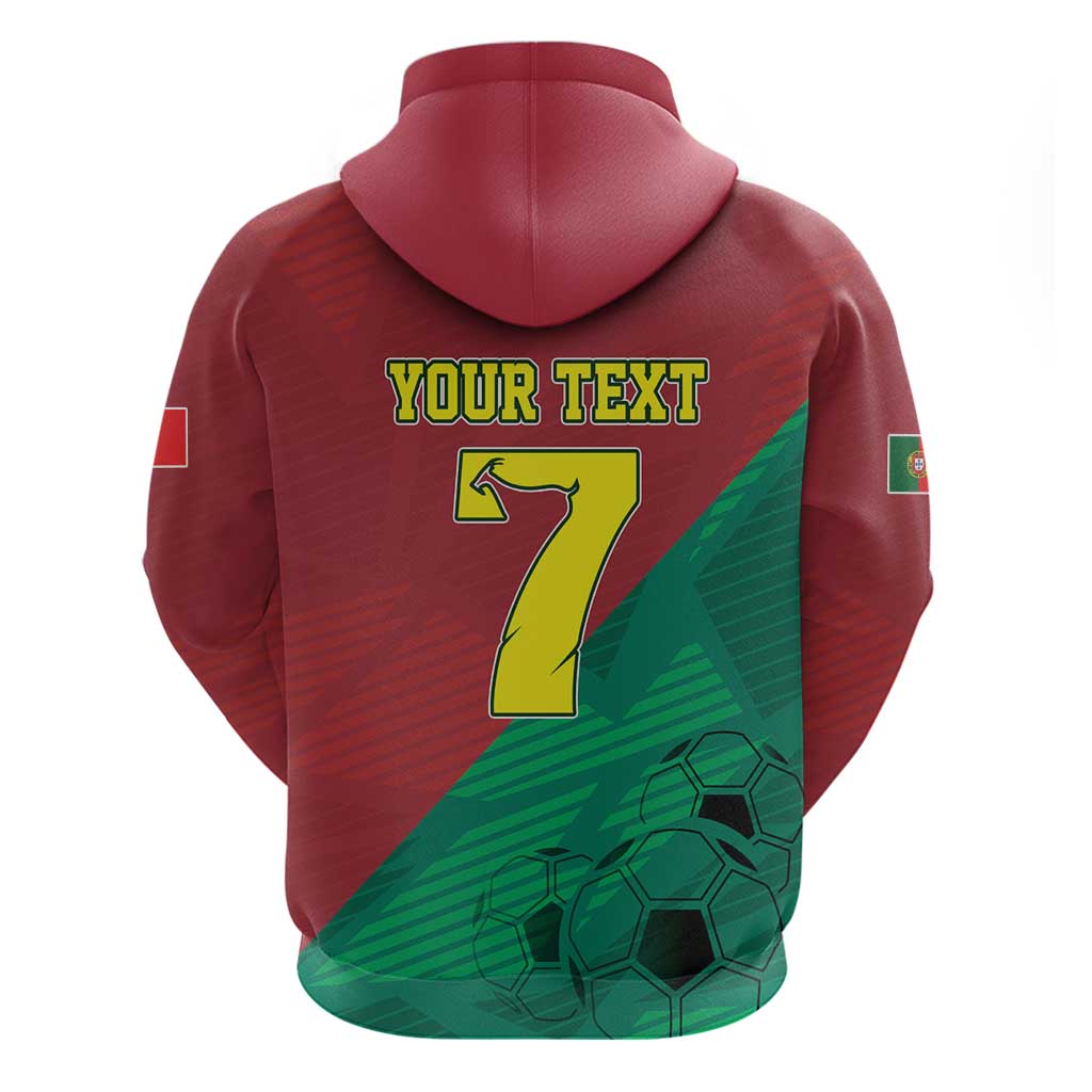 Personalized Portugal 7 Goat Zip Hoodie Greatest Of All Time Red Green Vintage