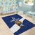 Custom Finland Football Lion Mascot Area Rug Huuhkajat with Finnish Folk Paterns