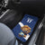Custom Finland Football Lion Mascot Car Mats Huuhkajat with Finnish Folk Paterns