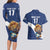 Custom Finland Football Lion Mascot Couples Matching Long Sleeve Bodycon Dress and Hawaiian Shirt Huuhkajat with Finnish Folk Paterns