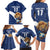 Custom Finland Football Lion Mascot Family Matching Long Sleeve Bodycon Dress and Hawaiian Shirt Huuhkajat with Finnish Folk Paterns