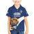 Custom Finland Football Lion Mascot Family Matching Mermaid Dress and Hawaiian Shirt Huuhkajat with Finnish Folk Paterns