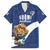 Custom Finland Football Lion Mascot Family Matching Puletasi and Hawaiian Shirt Huuhkajat with Finnish Folk Paterns