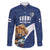 Custom Finland Football Lion Mascot Family Matching Puletasi and Hawaiian Shirt Huuhkajat with Finnish Folk Paterns