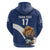 Custom Finland Football Lion Mascot Hoodie Huuhkajat with Finnish Folk Paterns