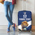 Custom Finland Football Lion Mascot Luggage Cover Huuhkajat with Finnish Folk Paterns