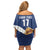 Custom Finland Football Lion Mascot Off Shoulder Short Dress Huuhkajat with Finnish Folk Paterns