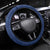 Finland Football Lion Mascot Steering Wheel Cover Huuhkajat with Finnish Folk Paterns