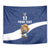 Custom Finland Football Lion Mascot Tapestry Huuhkajat with Finnish Folk Paterns