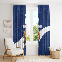 Custom Finland Football Lion Mascot Window Curtain Huuhkajat with Finnish Folk Paterns