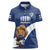Custom Finland Football Lion Mascot Women Polo Shirt Huuhkajat with Finnish Folk Paterns