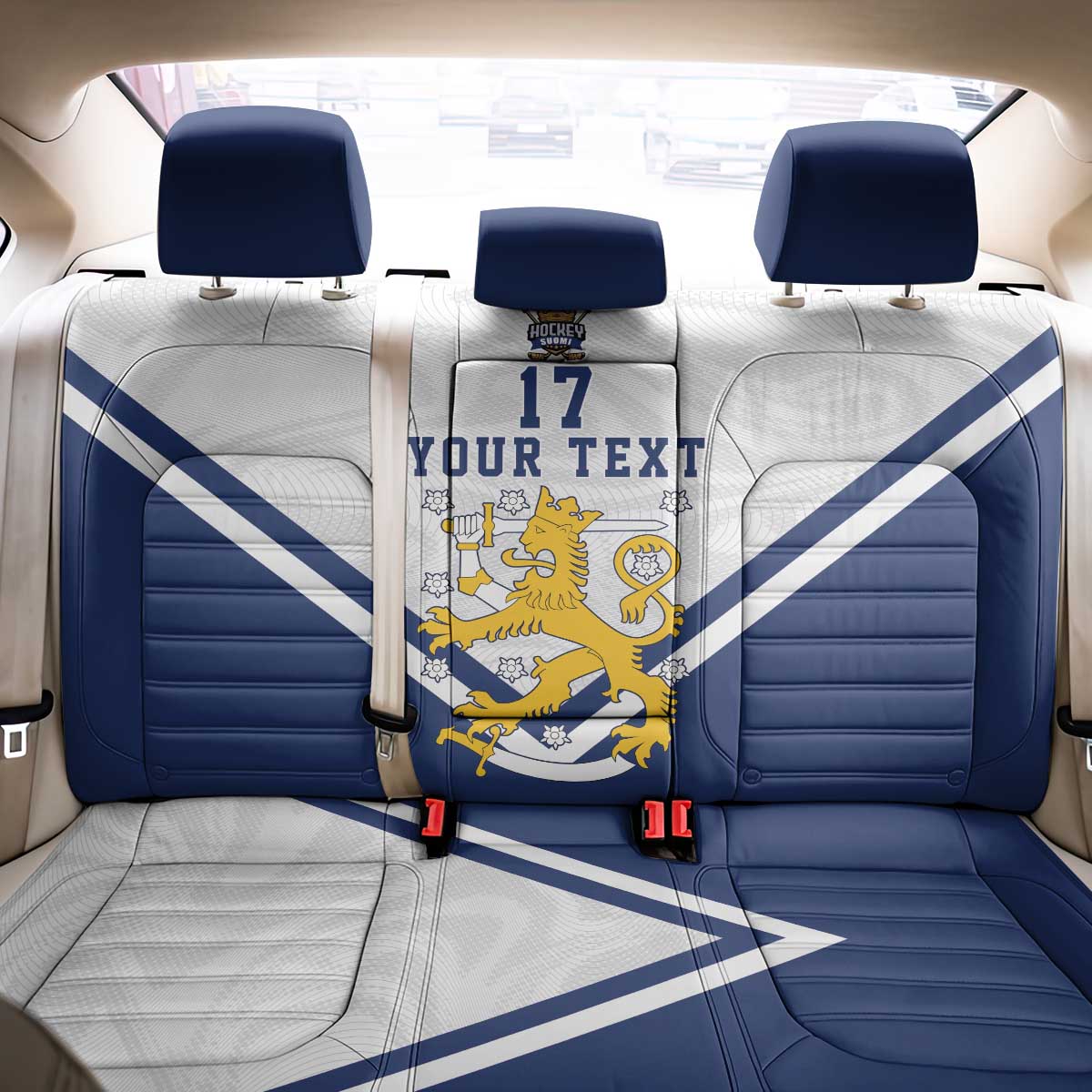 Custom Finland Ice Hockey We are Champions Back Car Seat Cover Sporty Style Come on Leijonat