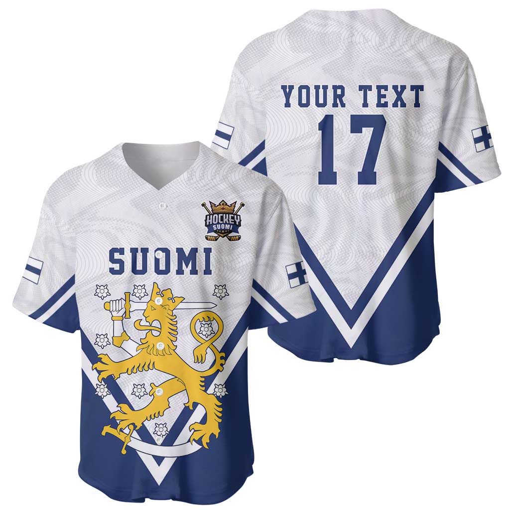 Custom Finland Ice Hockey We are Champions Baseball Jersey Sporty Style Come on Leijonat