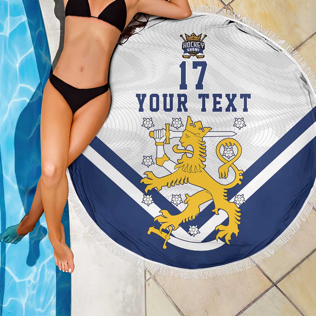 Custom Finland Ice Hockey We are Champions Beach Blanket Sporty Style Come on Leijonat
