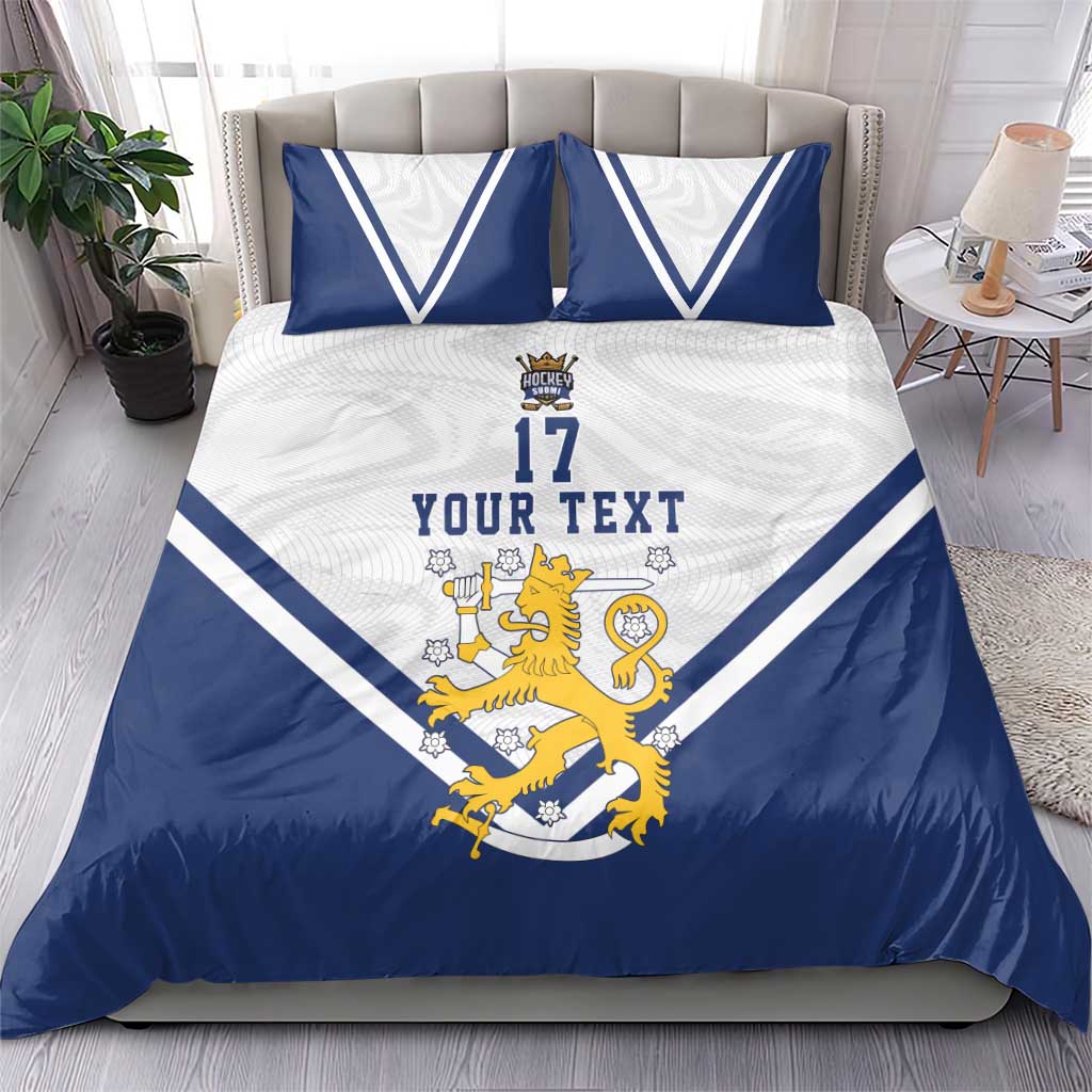 Custom Finland Ice Hockey We are Champions Bedding Set Sporty Style Come on Leijonat