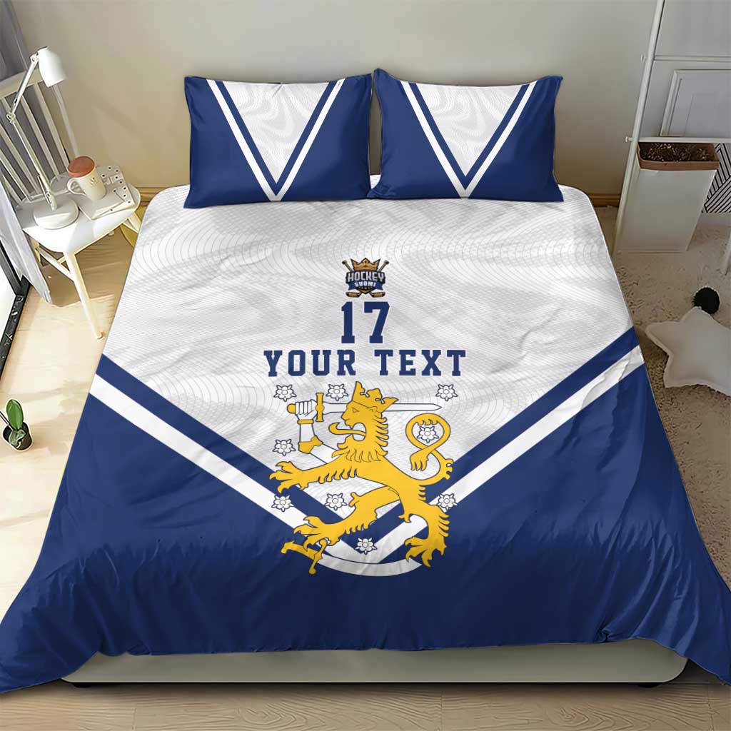 Custom Finland Ice Hockey We are Champions Bedding Set Sporty Style Come on Leijonat