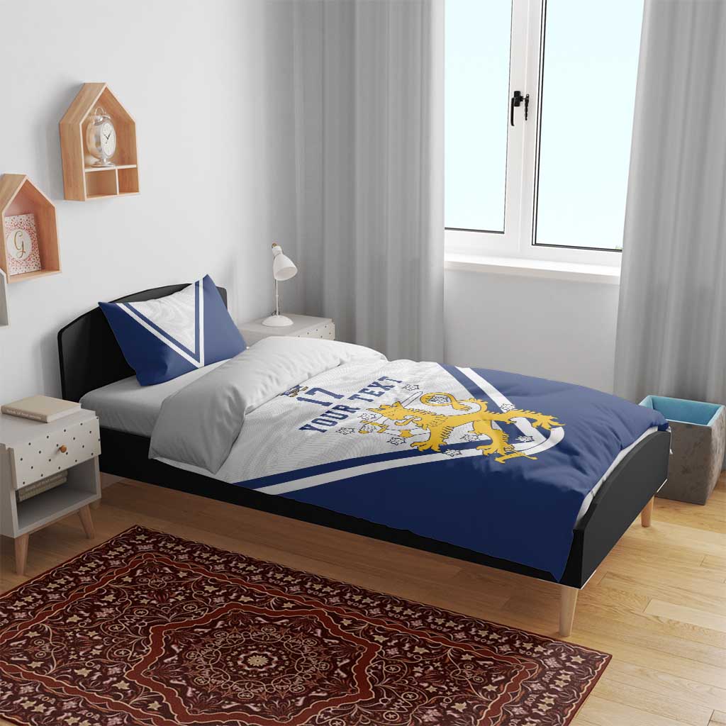 Custom Finland Ice Hockey We are Champions Bedding Set Sporty Style Come on Leijonat