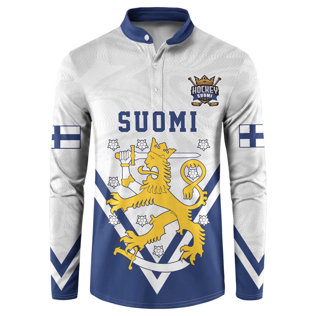 Custom Finland Ice Hockey We are Champions Button Sweatshirt Sporty Style Come on Leijonat