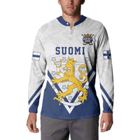 Custom Finland Ice Hockey We are Champions Button Sweatshirt Sporty Style Come on Leijonat