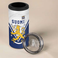 Custom Finland Ice Hockey We are Champions 4 in 1 Can Cooler Tumbler Sporty Style Come on Leijonat