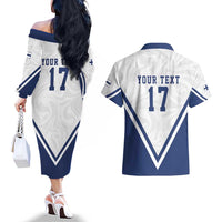 Custom Finland Ice Hockey We are Champions Couples Matching Off The Shoulder Long Sleeve Dress and Hawaiian Shirt Sporty Style Come on Leijonat