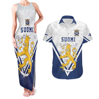 Custom Finland Ice Hockey We are Champions Couples Matching Tank Maxi Dress and Hawaiian Shirt Sporty Style Come on Leijonat