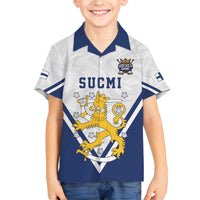 Custom Finland Ice Hockey We are Champions Family Matching Off The Shoulder Long Sleeve Dress and Hawaiian Shirt Sporty Style Come on Leijonat