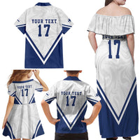 Custom Finland Ice Hockey We are Champions Family Matching Off Shoulder Maxi Dress and Hawaiian Shirt Sporty Style Come on Leijonat
