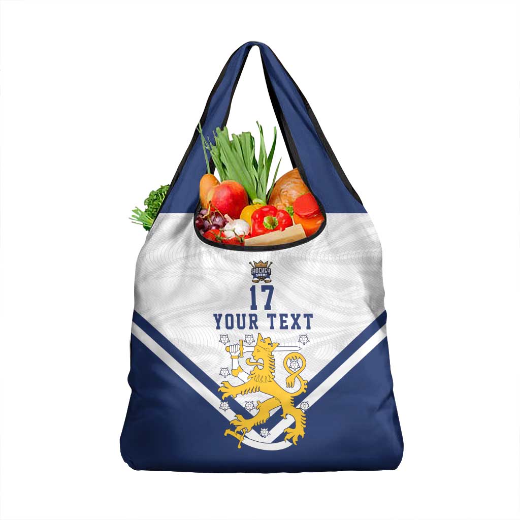 Custom Finland Ice Hockey We are Champions Grocery Bag Sporty Style Come on Leijonat