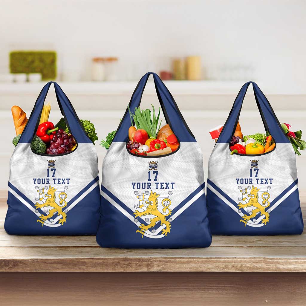 Custom Finland Ice Hockey We are Champions Grocery Bag Sporty Style Come on Leijonat