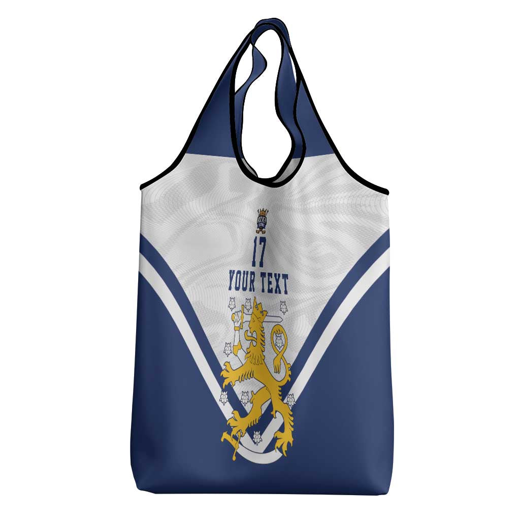 Custom Finland Ice Hockey We are Champions Grocery Bag Sporty Style Come on Leijonat
