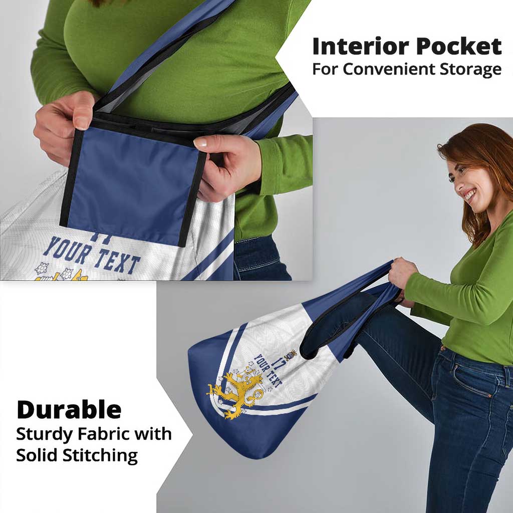 Custom Finland Ice Hockey We are Champions Grocery Bag Sporty Style Come on Leijonat