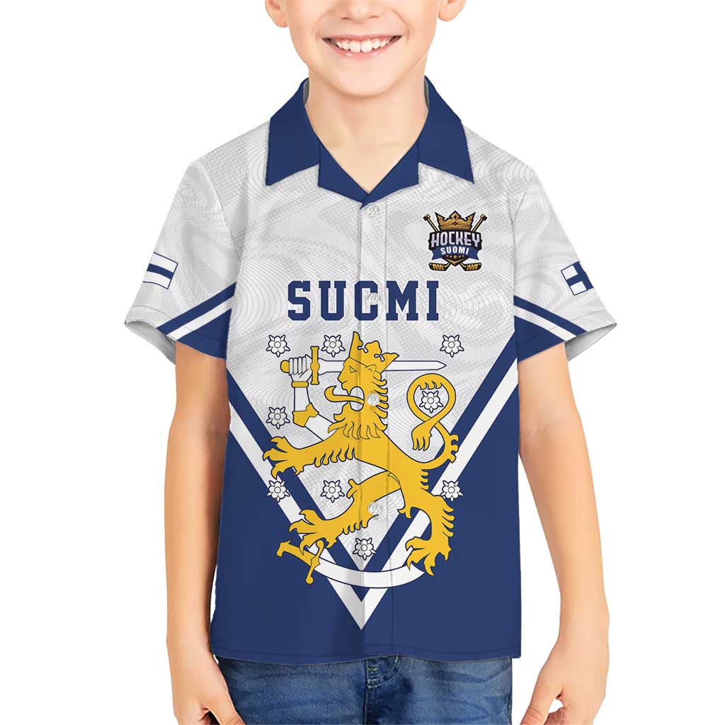 Custom Finland Ice Hockey We are Champions Kid Hawaiian Shirt Sporty Style Come on Leijonat