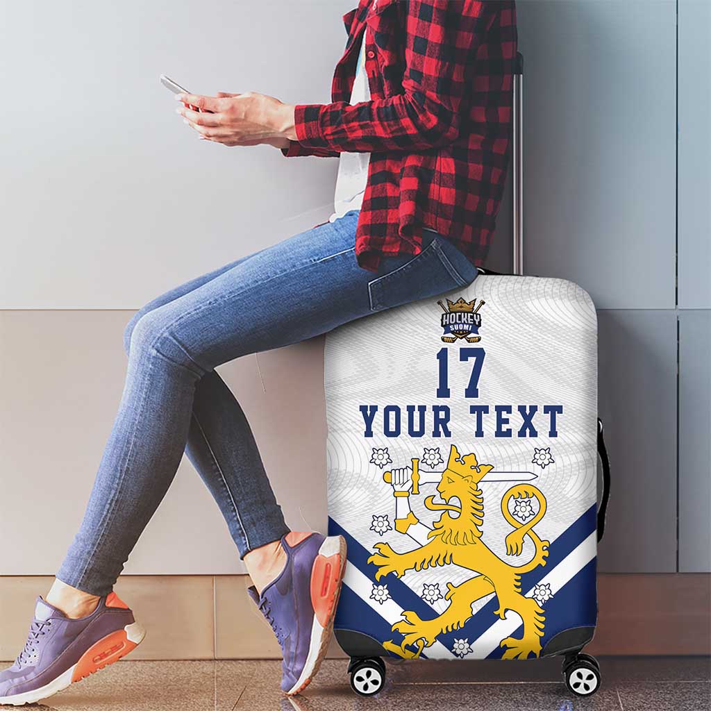 Custom Finland Ice Hockey We are Champions Luggage Cover Sporty Style Come on Leijonat