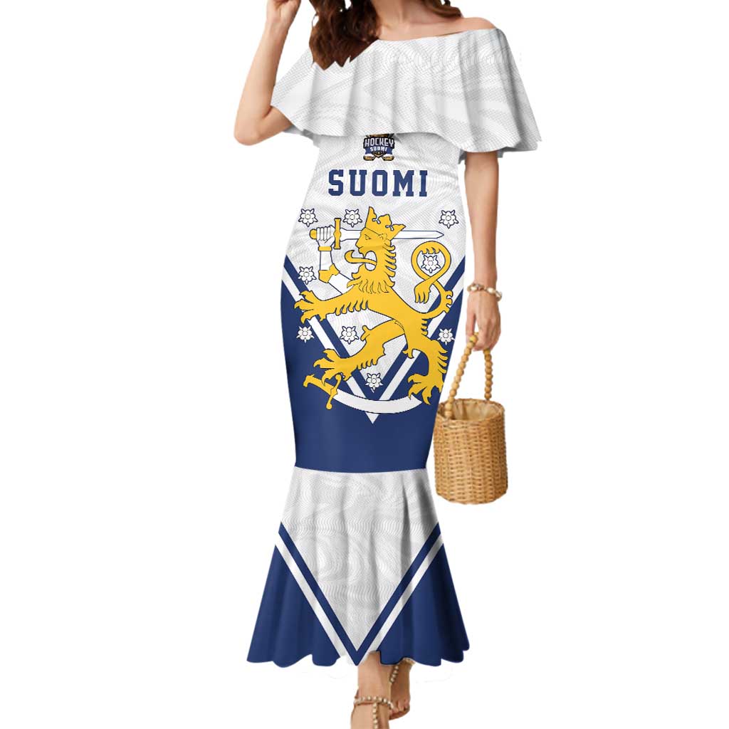 Custom Finland Ice Hockey We are Champions Mermaid Dress Sporty Style Come on Leijonat