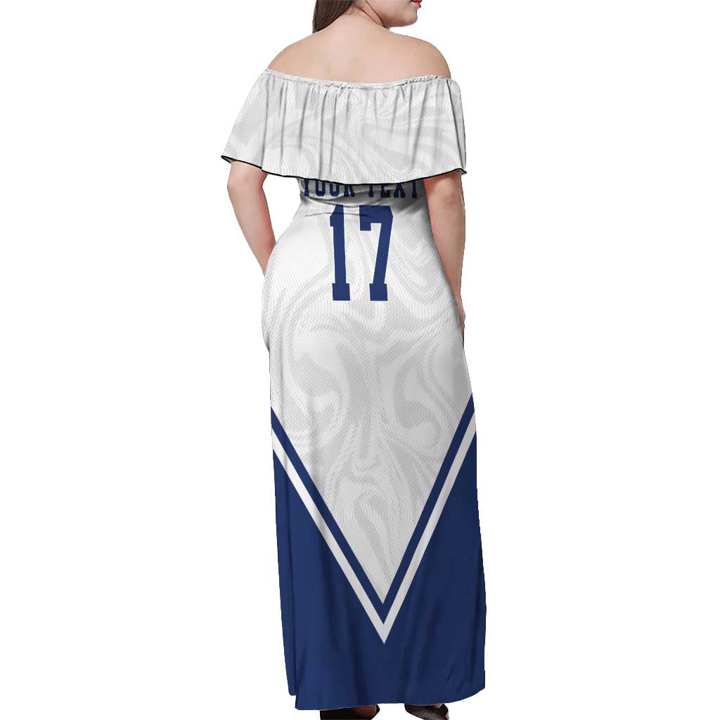 Custom Finland Ice Hockey We are Champions Off Shoulder Maxi Dress Sporty Style Come on Leijonat