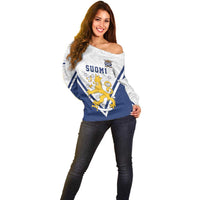 Custom Finland Ice Hockey We are Champions Off Shoulder Sweater Sporty Style Come on Leijonat