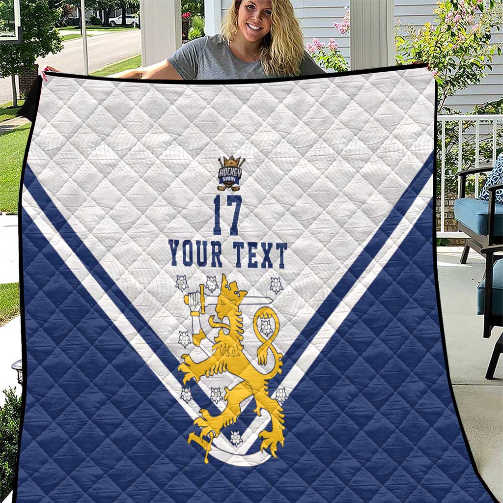 Custom Finland Ice Hockey We are Champions Quilt Sporty Style Come on Leijonat