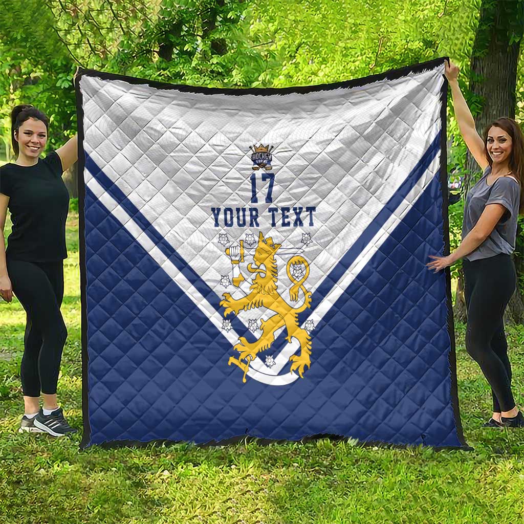 Custom Finland Ice Hockey We are Champions Quilt Sporty Style Come on Leijonat