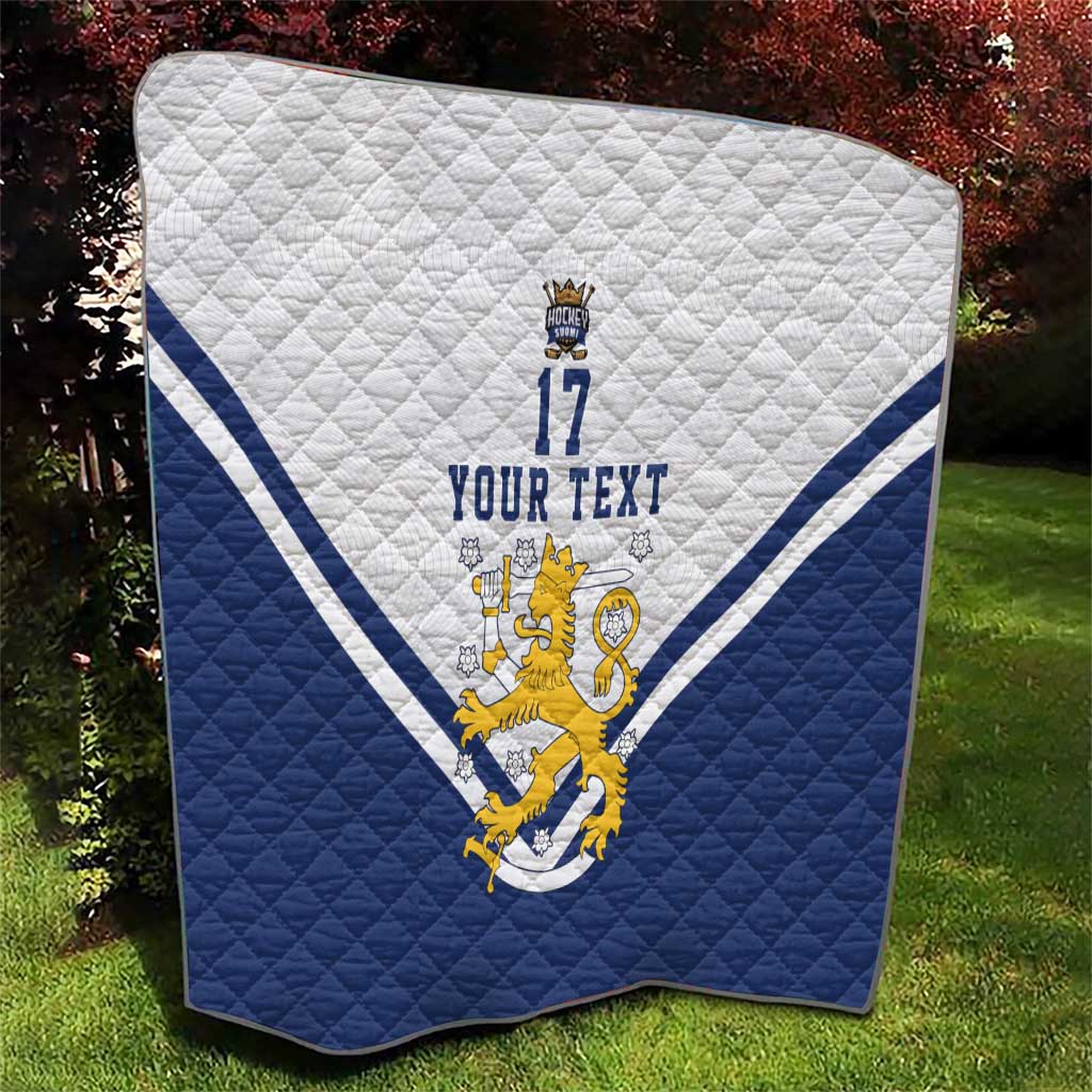 Custom Finland Ice Hockey We are Champions Quilt Sporty Style Come on Leijonat