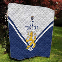 Custom Finland Ice Hockey We are Champions Quilt Sporty Style Come on Leijonat