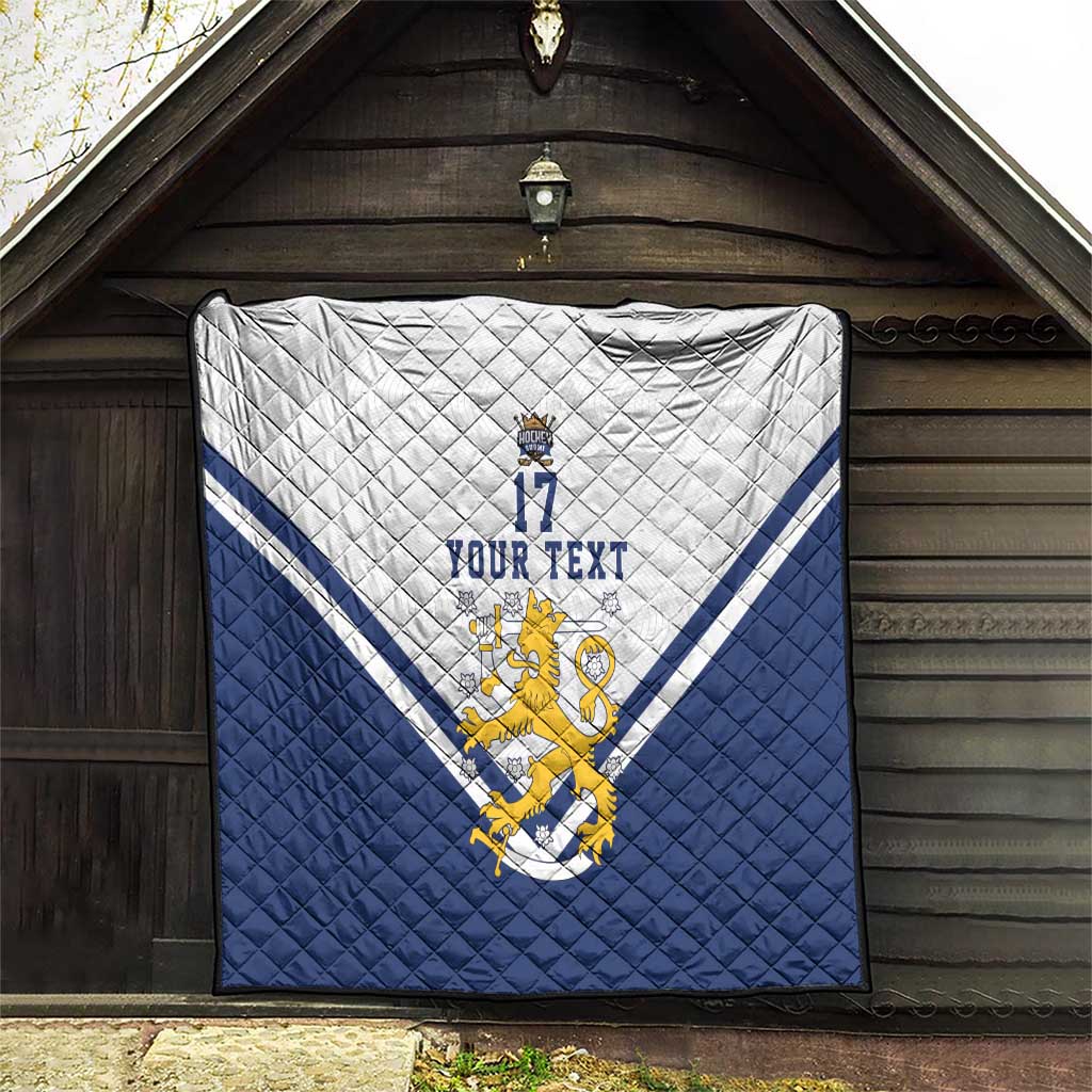 Custom Finland Ice Hockey We are Champions Quilt Sporty Style Come on Leijonat