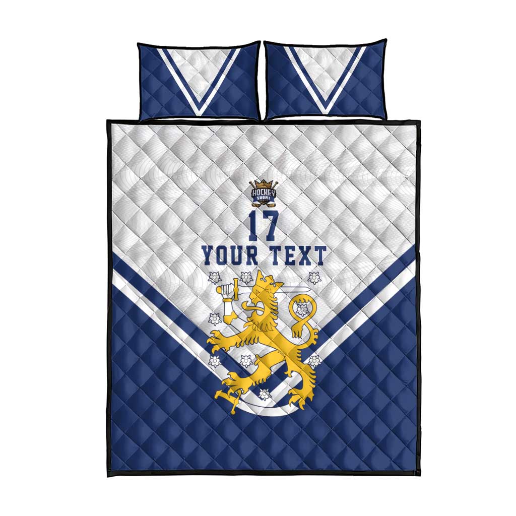 Custom Finland Ice Hockey We are Champions Quilt Bed Set Sporty Style Come on Leijonat
