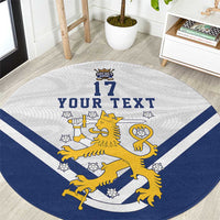 Custom Finland Ice Hockey We are Champions Round Carpet Sporty Style Come on Leijonat