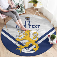 Custom Finland Ice Hockey We are Champions Round Carpet Sporty Style Come on Leijonat